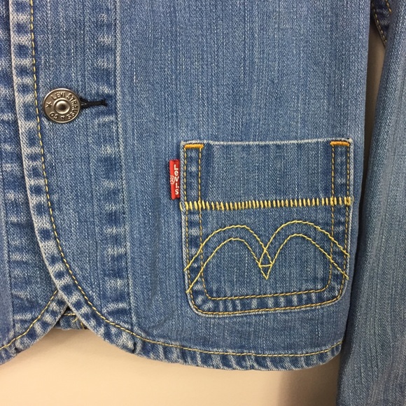 Levi’s Strauss Denim Blue Jean Blazer / Jacket - Picture 4 of 8